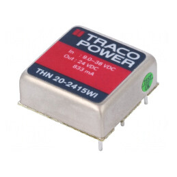 Convertor DC/DC 20W 9-36V la 24V 833mA THN 20-2415WI | Electronic-mag.ro | Componente Electronice