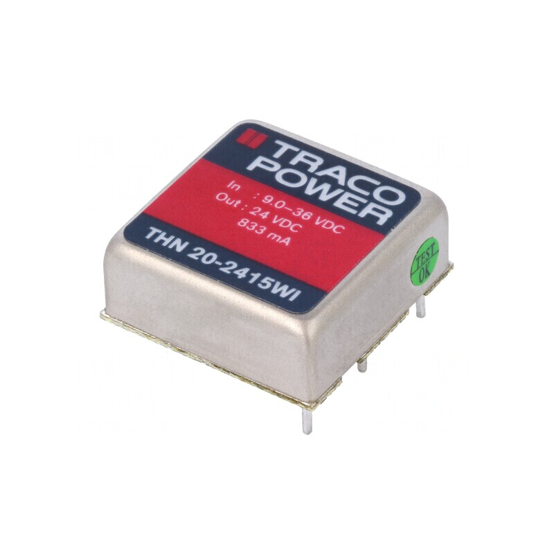 Convertor DC/DC 20W 9-36V la 24V 833mA THN 20-2415WI | Electronic-mag.ro | Componente Electronice