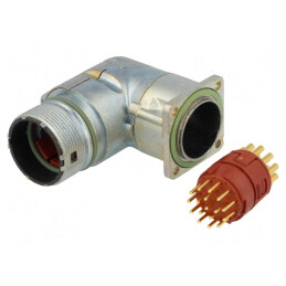 Conector M23 Soclu 17 PIN 90° Aurit | Electronic-mag.ro | Componente Electronice