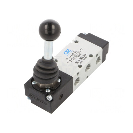 Valvă mecanică 5/2 monostabil G 1/8 10bar | Electronic-mag.ro | Componente Electronice