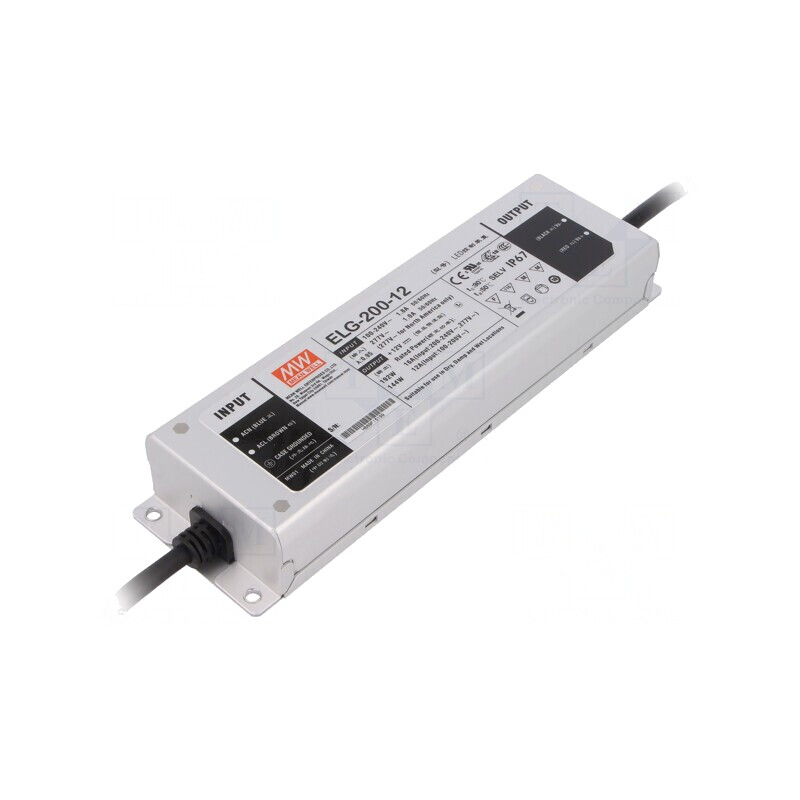 Alimentator LED 192W 12V 16A IP67 | Electronic-mag.ro | Componente Electronice