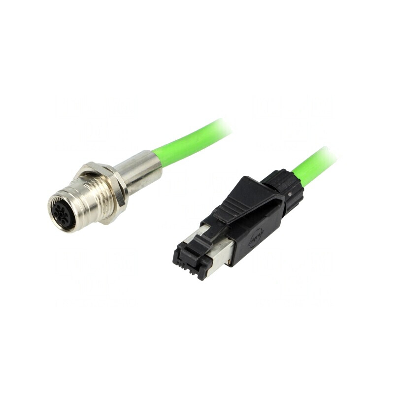 Adaptor M12 Soclu Mamă la RJ45 Mufă Ethernet IP67 | Electronic-mag.ro | Componente Electronice Adaptor M12 Soclu Mamă la RJ45 Mufă Ethernet IP67 | Electronic-mag.ro | Componente Electronice
