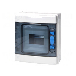 Carcasă albă pentru aparatură modulară IP65, 6 module, ABS | Electronic-mag.ro | Componente Electronice
