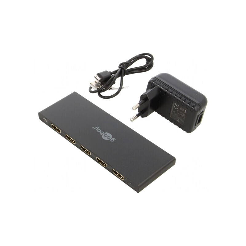 Splitter HDMI 2.0 HDCP 2.2 Negru 4 Ieșiri | Electronic-mag.ro | Componente Electronice