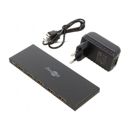 Splitter HDMI 2.0 HDCP 2.2 Negru 4 Ieșiri | Electronic-mag.ro | Componente Electronice
