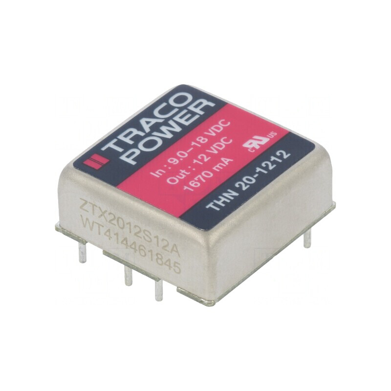 Convertor DC/DC 20W 9-18V la 12V 1670mA THN 20-1212 | Electronic-mag.ro | Componente Electronice Convertor DC/DC 20W 9-18V la 12V 1670mA THN 20-1212 | Electronic-mag.ro | Componente Electronice