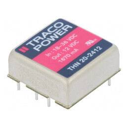 Convertor DC/DC 20W 18-36V la 12V 1670mA THN 20-2412 | Electronic-mag.ro | Componente Electronice