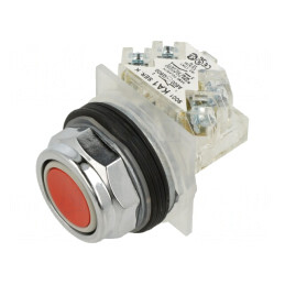 Comutator apăsare 30mm SPDT roșu | Electronic-mag.ro | Componente Electronice