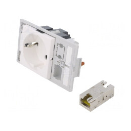 Interfaţă de panou | 250VAC | 16A | IP20,IP21 | Intr: RJ45 | Fixare: M4 | 