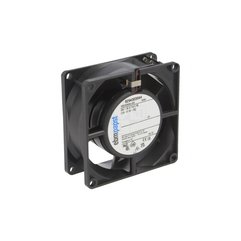 Ventilator DC axial 24V 80x80x32mm 54m3/h 36dBA cu bilă | Electronic-mag.ro | Componente Electronice