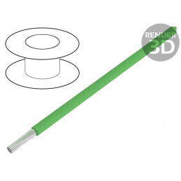Cablu EcoGen EcoWire HookUp Wire litat verde 14AWG Cu MPPE | Electronic-mag.ro | Componente Electronice
