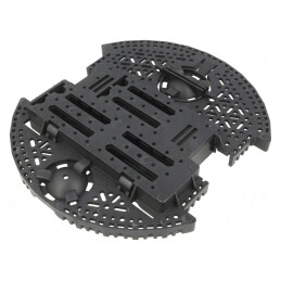 Kit Şasiu cu Roţi Pololu Romi Negru 3-6VDC 2 Motoare | Electronic-mag.ro | Componente Electronice