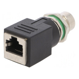 Adaptor M12 Mamă la RJ45 Soclu IP67 | Electronic-mag.ro | Componente Electronice