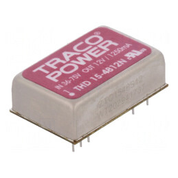 Convertor DC/DC 15W 36-75V la 12V 1,25A PCB THD | Electronic-mag.ro | Componente Electronice