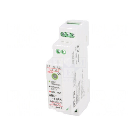 Releu Monitorizare Tensiune Șină DIN DPDT MKF-12PK | Electronic-mag.ro | Componente Electronice