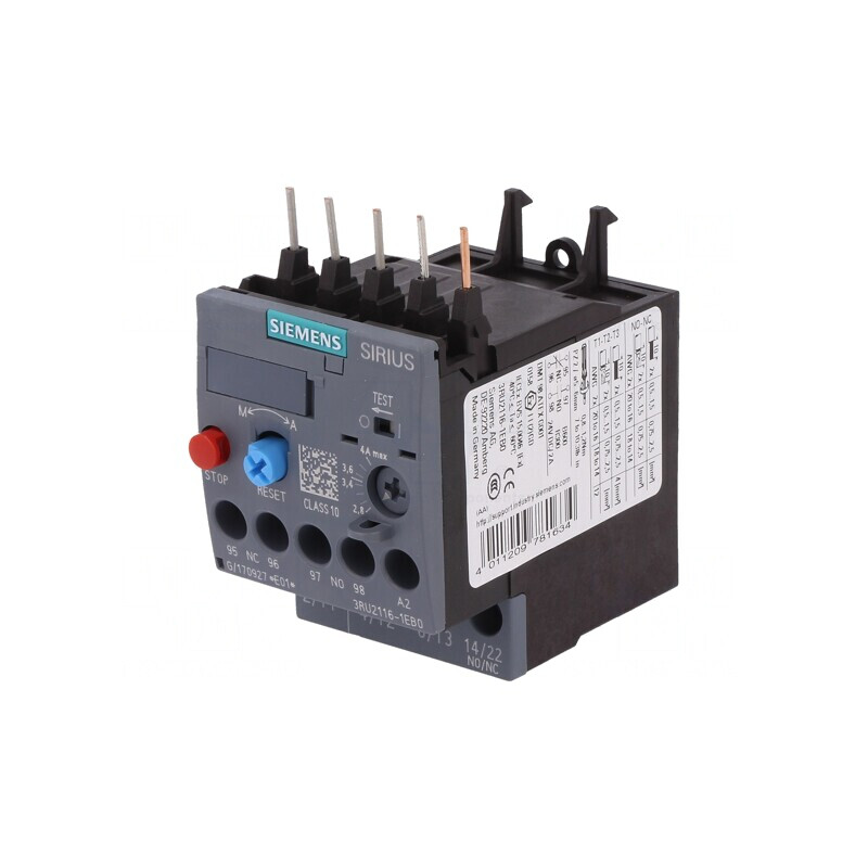 Releu termic 3RT20 S00 cleme șurub 3RU2116-1EB0 | Electronic-mag.ro | Componente Electronice