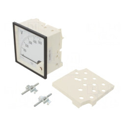 Voltmetru panou VDC 0-500V 96x96mm | Electronic-mag.ro | Componente Electronice