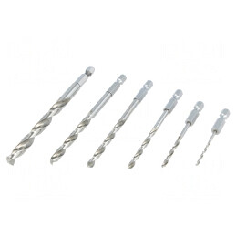Set Burghie Metal Oțel Rapid HSS 6 Buc. | Electronic-mag.ro | Componente Electronice