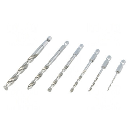 Set Burghie Metal Oțel Rapid HSS 6 Buc. | Electronic-mag.ro | Componente Electronice