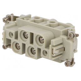 Conector HDC cu inserturi de contact mamă EPIC POWER K 4 2 PE | Electronic-mag.ro | Componente Electronice