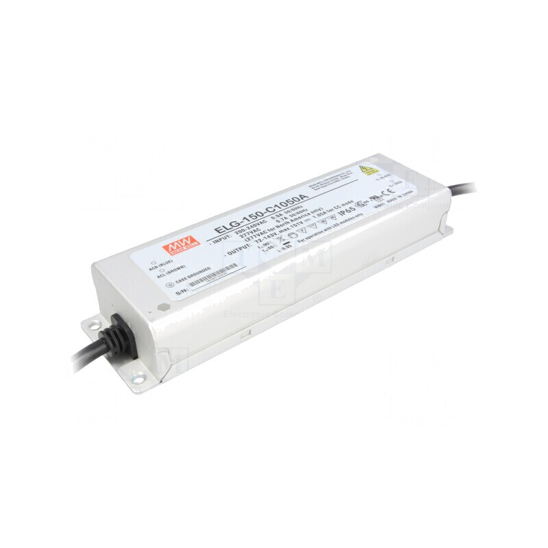 Alimentator LED 150W 72-143VDC 525-1050mA IP65 | Electronic-mag.ro | Componente Electronice