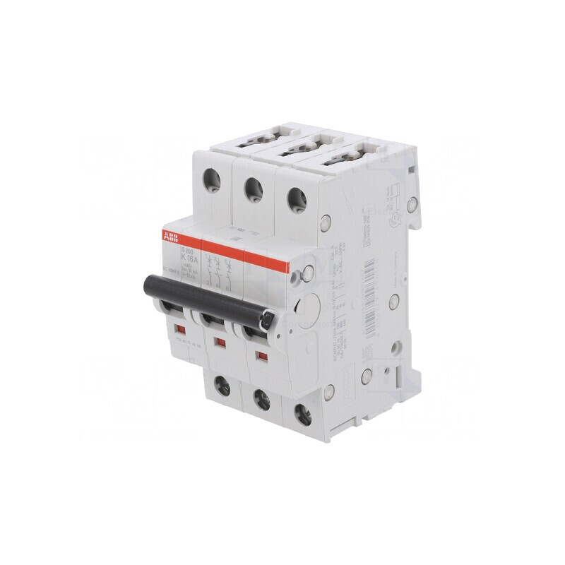 Întrerupător de supracurent 16A 3P 230/400V 6kA | Electronic-mag.ro | Componente Electronice