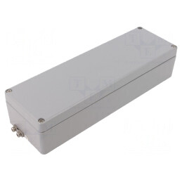 Carcasă universală aluminiu gri 80mm x 250mm x 54mm ATEX EX RJ08 | Electronic-mag.ro | Componente Electronice