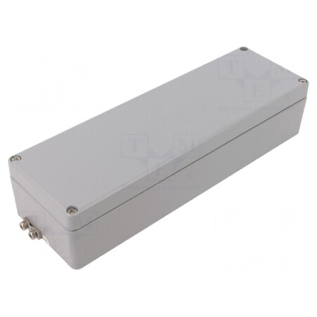 Carcasă universală aluminiu gri 80mm x 250mm x 54mm ATEX EX RJ08 | Electronic-mag.ro | Componente Electronice