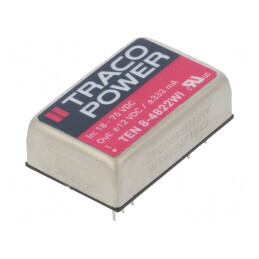 Convertor DC/DC 8W 18-75V la 12V/-12V TEN 8-4822WI | Electronic-mag.ro | Componente Electronice
