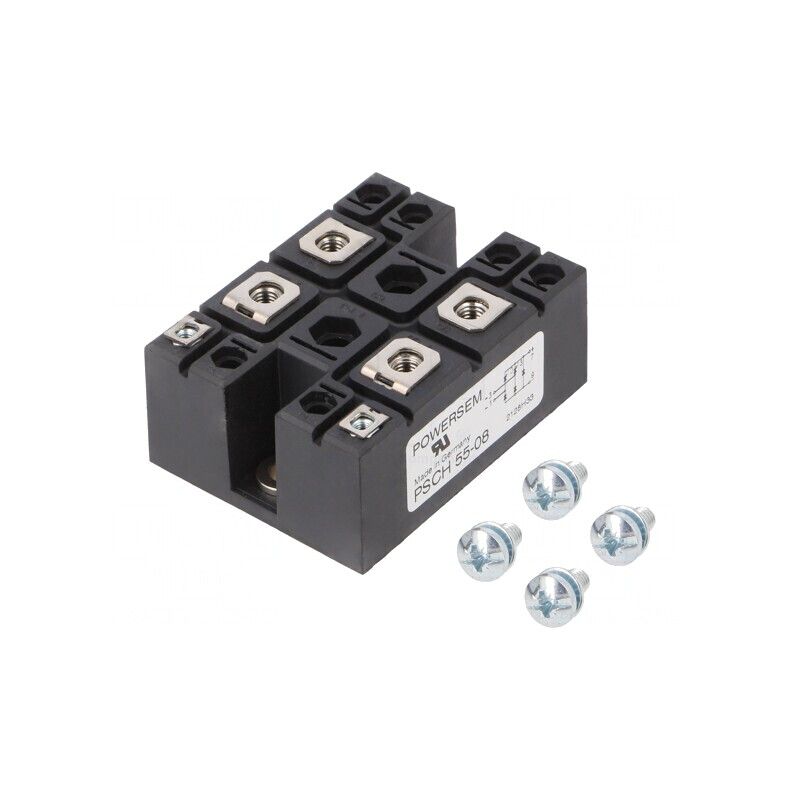 Punte Redresoare Semi-Controlată 800V 46A PSCH 55/08 | Electronic-mag.ro | Componente Electronice Punte Redresoare Semi-Controlată 800V 46A PSCH 55/08 | Electronic-mag.ro | Componente Electronice