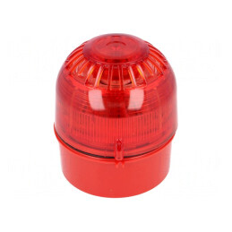 Semnalizator Luminos și Acustic LED Roșu IP65 17-60VDC | Electronic-mag.ro | Componente Electronice