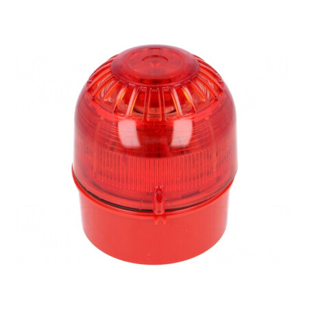Semnalizator Luminos și Acustic LED Roșu IP65 17-60VDC | Electronic-mag.ro | Componente Electronice