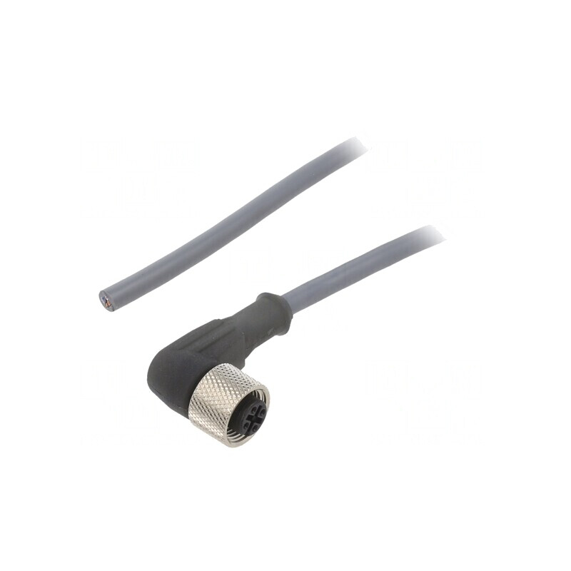 Cablu de conectare M12 4 PIN unghi 10m 250VAC 2,2A | Electronic-mag.ro | Componente Electronice