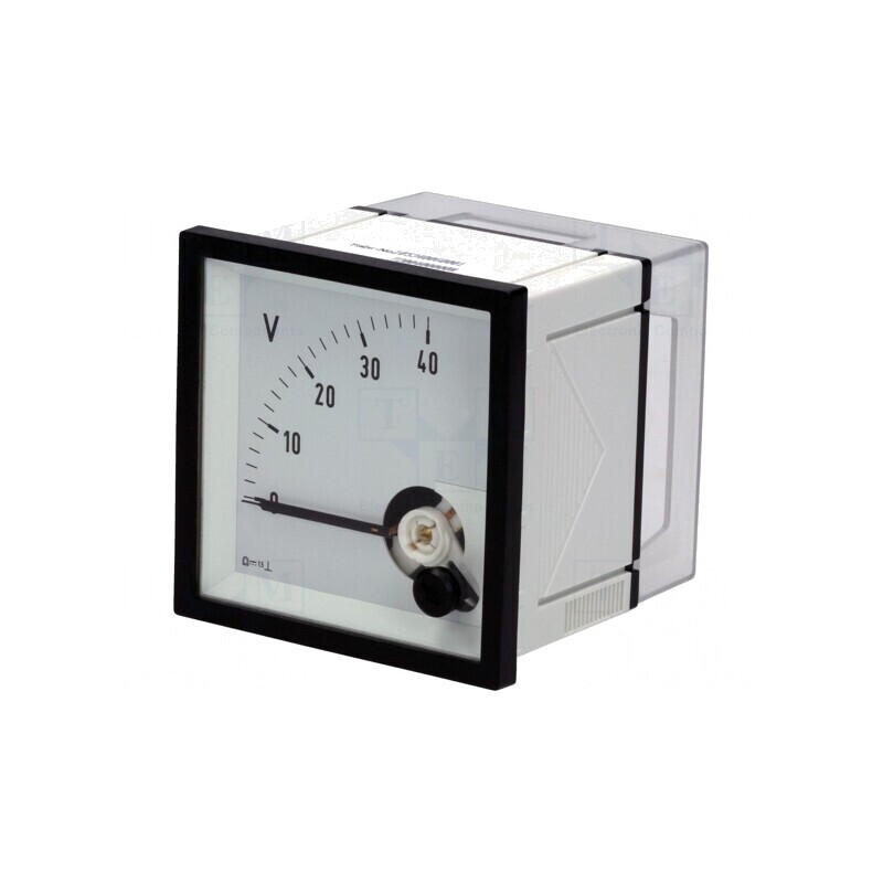 Voltmetru pe Panou 0-40V Clasa 1.5 72x72x58.5mm | Electronic-mag.ro | Componente Electronice
