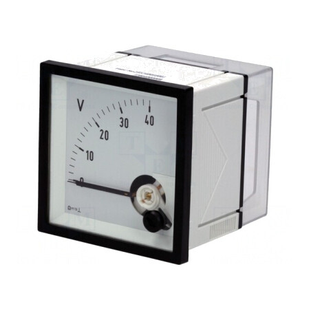 Voltmetru pe Panou 0-40V Clasa 1.5 72x72x58.5mm | Electronic-mag.ro | Componente Electronice