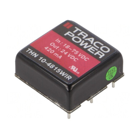 Convertor DC/DC 10W 18-75V la 24V 420mA 1x1 | Electronic-mag.ro | Componente Electronice
