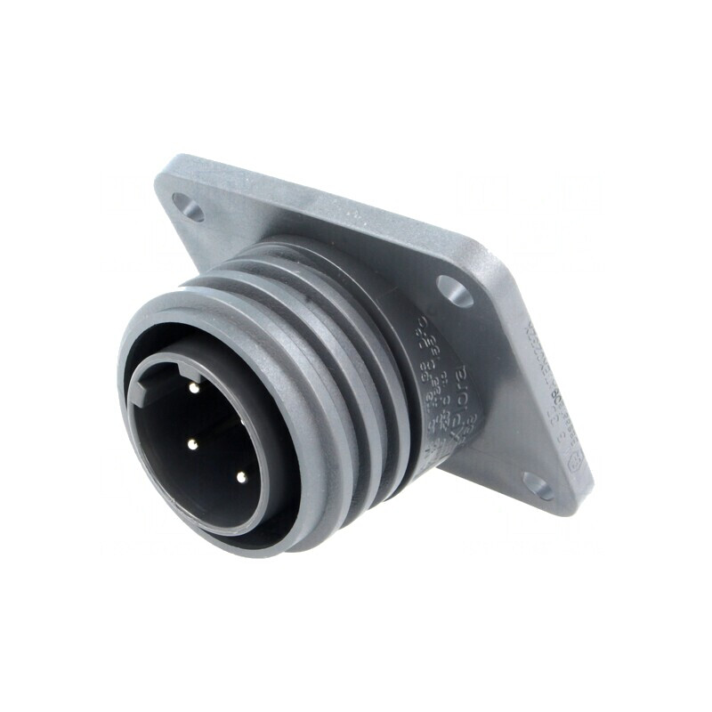 Conector Circular Soclu Tată 4 PIN Contacte Alamă | Electronic-mag.ro | Componente Electronice