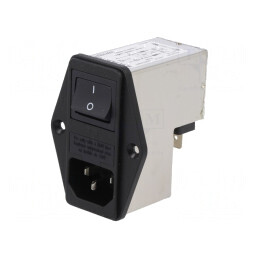 Conector Alimentare AC Soclu Tată 1A 250VAC IEC 60320 | Electronic-mag.ro | Componente Electronice