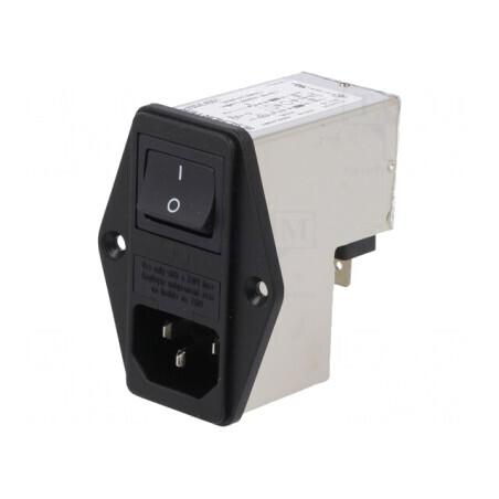 Conector Alimentare AC Soclu Tată 1A 250VAC IEC 60320 | Electronic-mag.ro | Componente Electronice