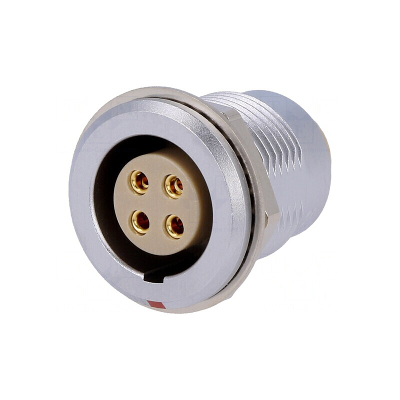 Conector Circular 2B Soclu Mamă 4 PIN Lipire 15A IP50 0,5mm2 | Electronic-mag.ro | Componente Electronice Conector Circular 2B Soclu Mamă 4 PIN Lipire 15A IP50 0,5mm2 | Electronic-mag.ro | Componente Electronice