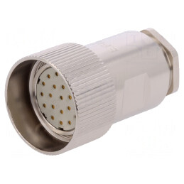 Conector M23 Mamă 21 PIN Lipire Pe Cablu Drept 7,5A | Electronic-mag.ro | Componente Electronice