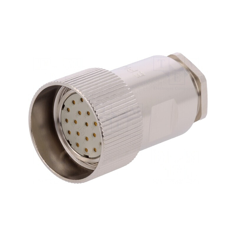 Conector M23 Mamă 21 PIN Lipire Pe Cablu Drept 7,5A | Electronic-mag.ro | Componente Electronice