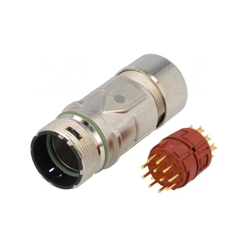 Conector M23 Mufă PIN 12 Tată Lipire Aurit 7A | Electronic-mag.ro | Componente Electronice
