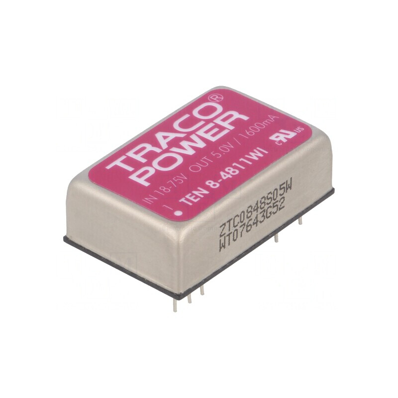 Convertor DC/DC 8W 18-75V la 5V 1600mA DIP24 | Electronic-mag.ro | Componente Electronice