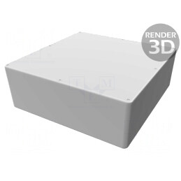 Carcasă Universală Aluminiu IP54 188x188x67mm 1590FBK | Electronic-mag.ro | Componente Electronice