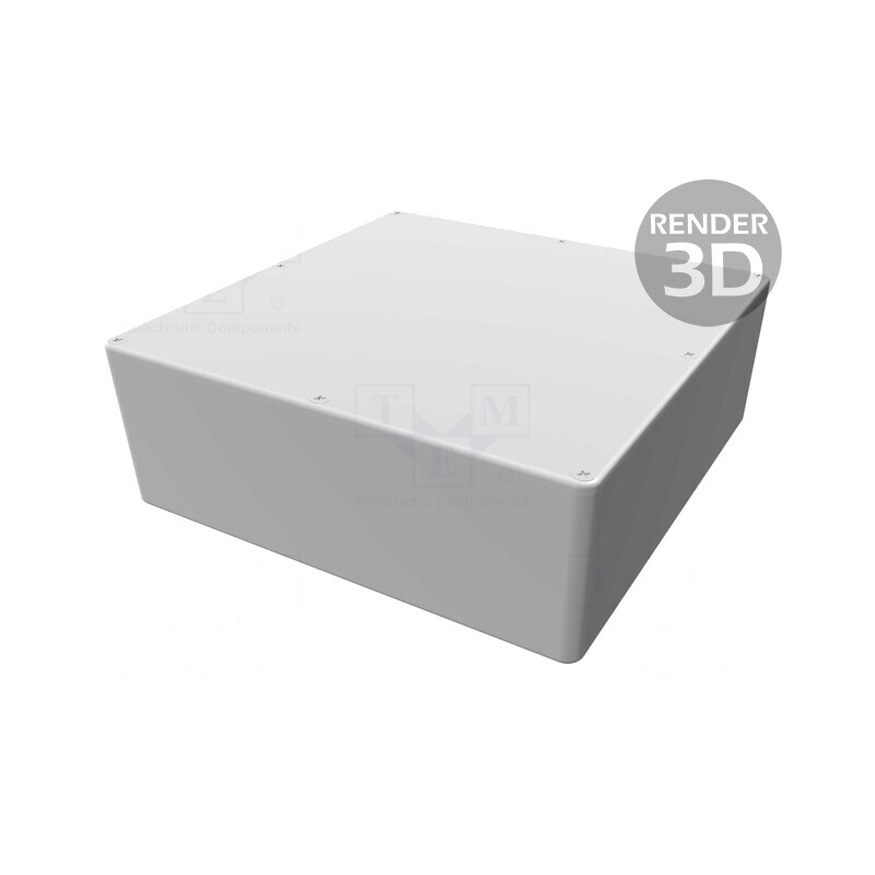 Carcasă Universală Aluminiu IP54 188x188x67mm 1590FBK | Electronic-mag.ro | Componente Electronice