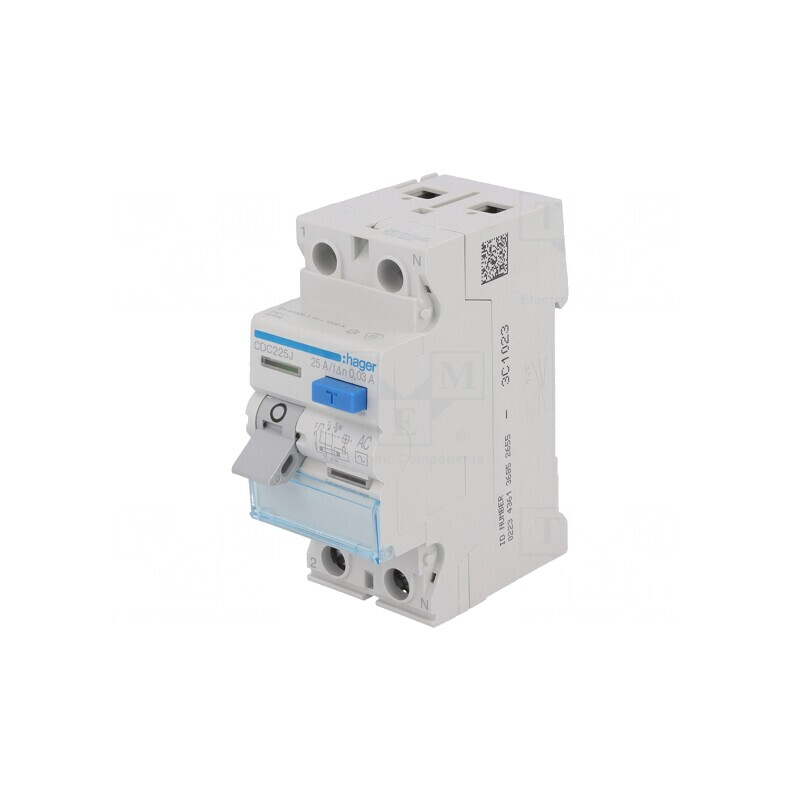 Întrerupător diferenţial 25A 30mA 1P+N 240VAC | Electronic-mag.ro | Componente Electronice