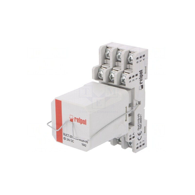 Releu intermediar 3PDT 24VDC 16A 250VAC | Electronic-mag.ro | Componente Electronice