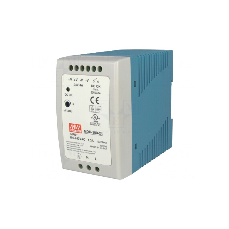 Alimentator Pulsatoriu 96W 24V 4A pentru Șină DIN | Electronic-mag.ro | Componente Electronice
