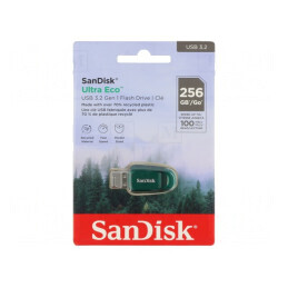 Pendrive | USB 3.2 | 256GB | R: 100MB/s | USB A | ULTRA ECO | SDCZ96-256G-G46